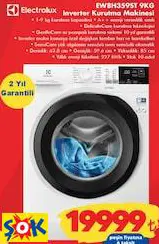 ELECTROLUX EW8H359ST 9KG INVERTER ÇAMAŞIR KURUTMA MAKİNESİ